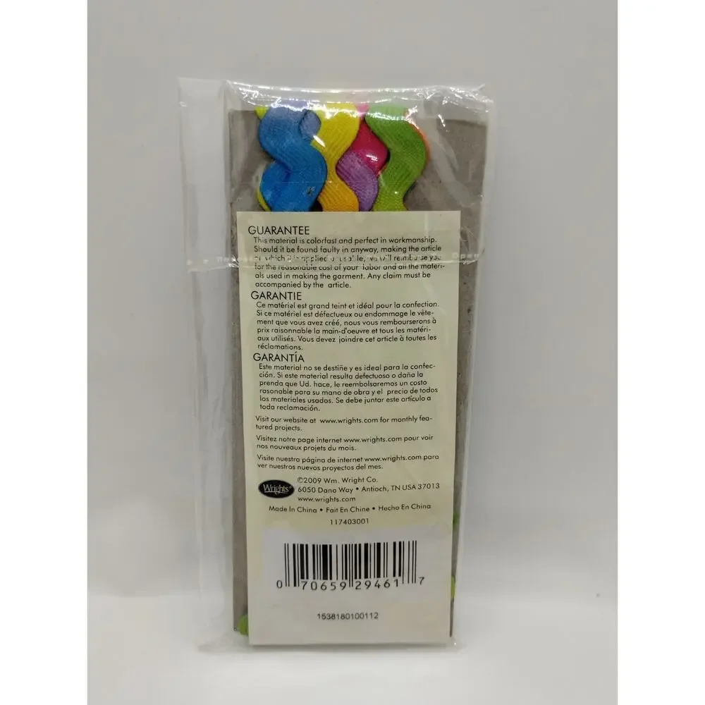 Wrights - Medium Rick Rack - Rainbow PC403 2.5 Yd - 1/2" wide - Picture 2 of 2